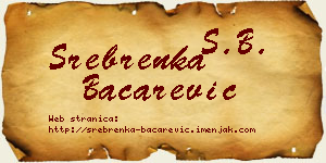 Srebrenka Bačarević vizit kartica